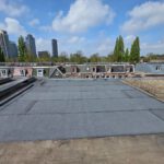 Zwarte Bitumen dakdekking